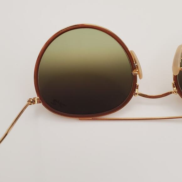 Ray-Ban RB 3647N Sunglasses Round Double Bridge Aviator Gradient Arista Gold - Picture 6 of 16